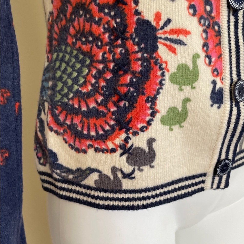 Oilily Cream and Blue Patterned Cardigan - Picture 8 of 13